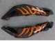 Carénages Moto Honda CBR600RR 2007-2008 - Noir Brillant Orange Flamme
