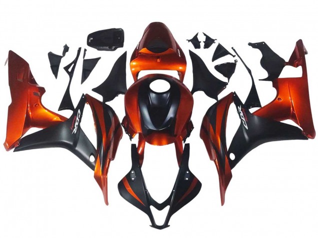 Carénage Moto Honda CBR600RR 2007-2008 - Orange Noir Mat