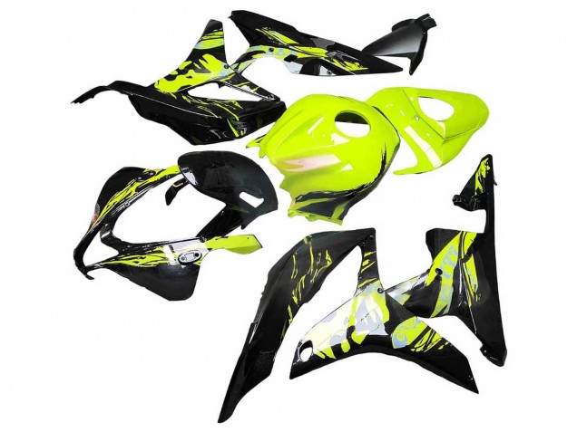 Carénages Moto Honda CBR600RR 2007-2008 - Jaune Noir Brillant