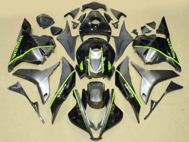 Carénages Moto Honda CBR600RR 2009-2012 - Argent Noir Brillant Fluorescent Vert Doubler