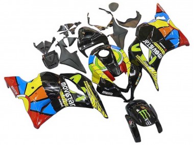 Carénages Moto Honda CBR600RR 2009-2012 - Noir Multicolore MoviStar