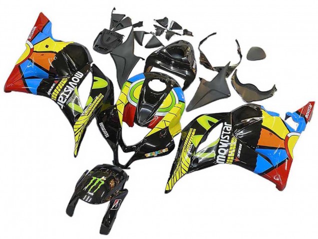 Carénages Moto Honda CBR600RR 2009-2012 - Noir Multicolore MoviStar