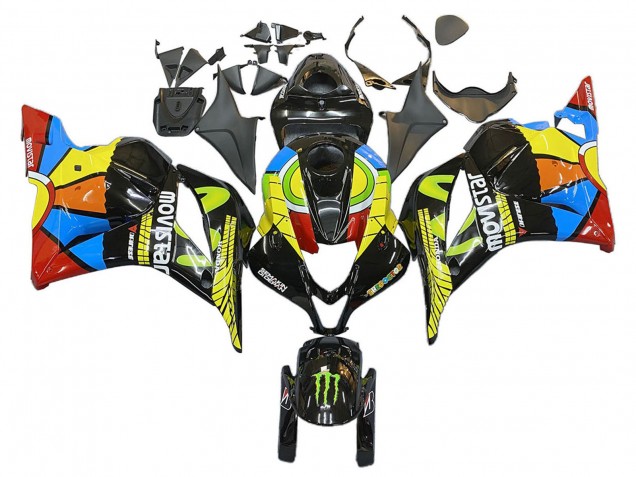 Carénages Moto Honda CBR600RR 2009-2012 - Noir Multicolore MoviStar