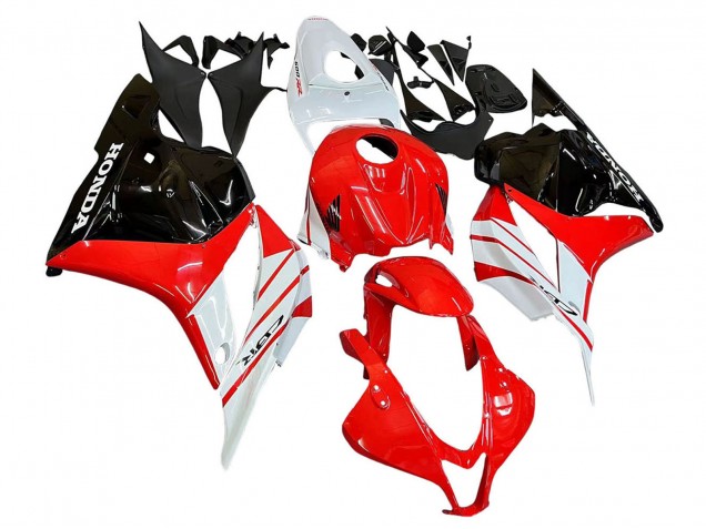 Carénage Moto Honda CBR600RR 2009-2012 - Blanc Rouge Noir Brillant