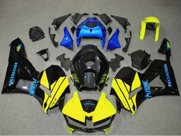 Carénages Moto Honda CBR600RR 2013-2026 - Bleu Jaune Noir Brillant