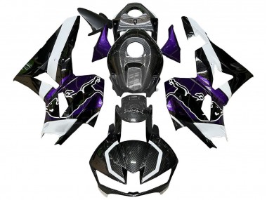 Carénages Moto Honda CBR600RR 2013-2023 - Noir Fibre de Carbone Blanc Violet Red Bull
