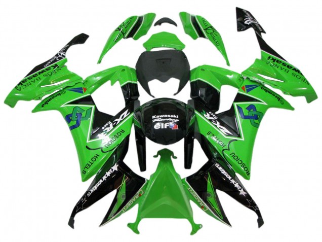Carénages Moto Kawasaki ZX10R 2008-2010 - Vert Noir Brillant Rosciou Hotels