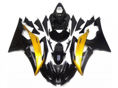 Carénage Moto Yamaha YZF R6 2008-2016 - Or Noir Brillant