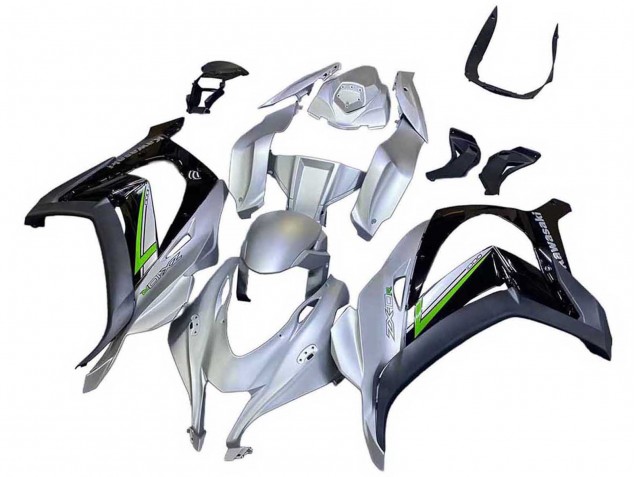 Carénage Moto Kawasaki ZX10R 2016-2020 - Argent Vert Noir