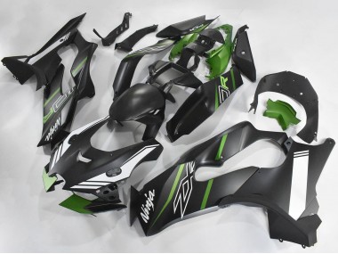 Carénages Moto Kawasaki ZX10R 2021-2025 - Noir Mat Vert Blanc