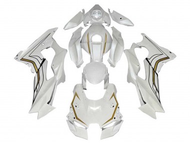 Carénages Moto Kawasaki ZX10R 2021-2025 - Blanc Or
