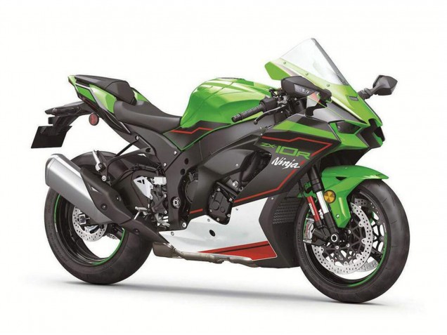Carénages Moto Kawasaki ZX10R 2021-2025 - Vert Noir Blanc Rouge Ninja
