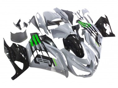 Carénages Moto Kawasaki ZX14R ZZR1400 2012-2024 - Gris Vert Noir