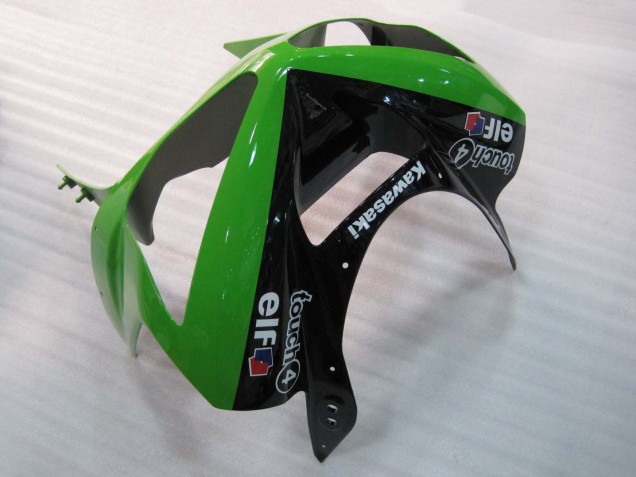 Carénages Moto Kawasaki ZX6R 2003-2004 - Vert Noir Elf Bridgestone