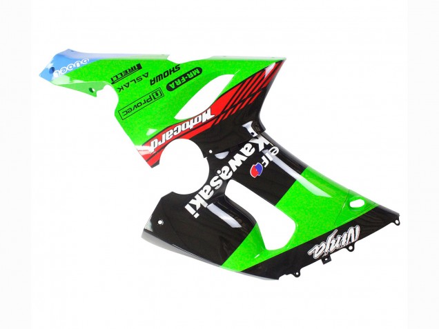 Carénages Moto Kawasaki ZX6R 2005-2006 - Vert Rouge Noir Elf 66