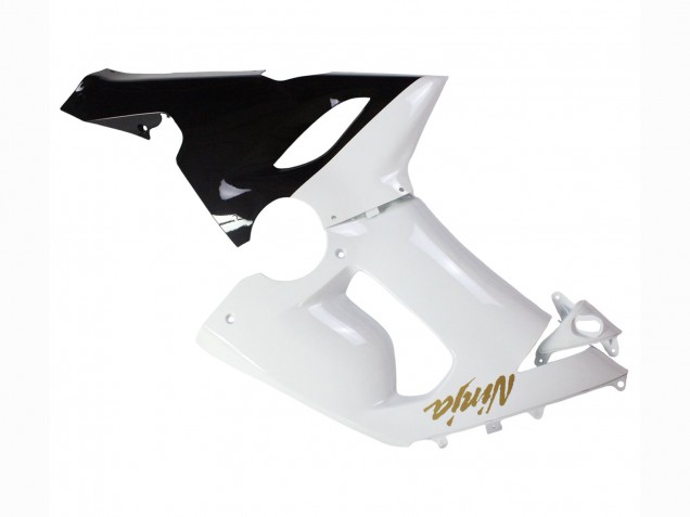 Carénages Moto Kawasaki ZX6R 2005-2006 - Blanc Noir Or Ninja