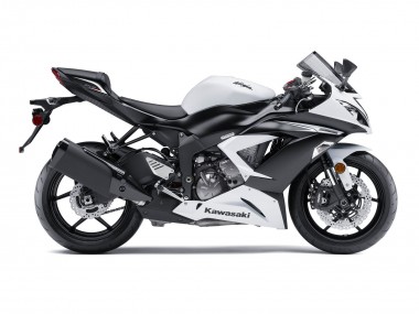 Carénage Moto Kawasaki ZX6R 2009-2012 - Blanc Noir Mat