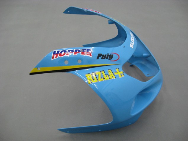 Carénages Moto Suzuki GSXR1000 2000-2002 - Bleu Clair Jaune Noir Motul Rizla
