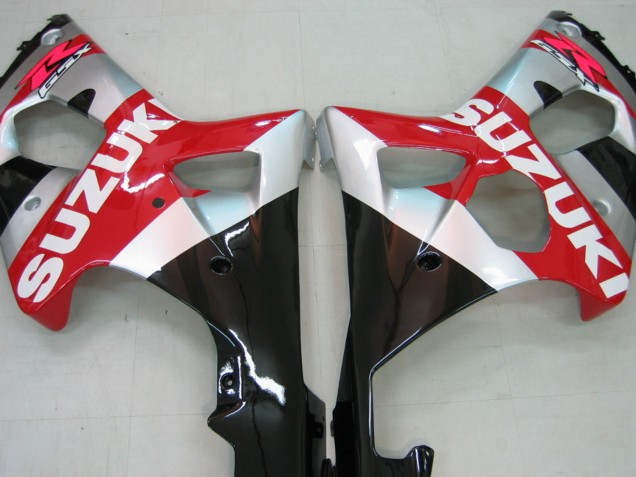 Carénages Moto Suzuki GSXR1000 2000-2002 - Rouge Argent Blanc Noir