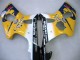 Carénages Moto Suzuki GSXR1000 2000-2002 - Jaune Bleu Foncé Blanc Motul Corona