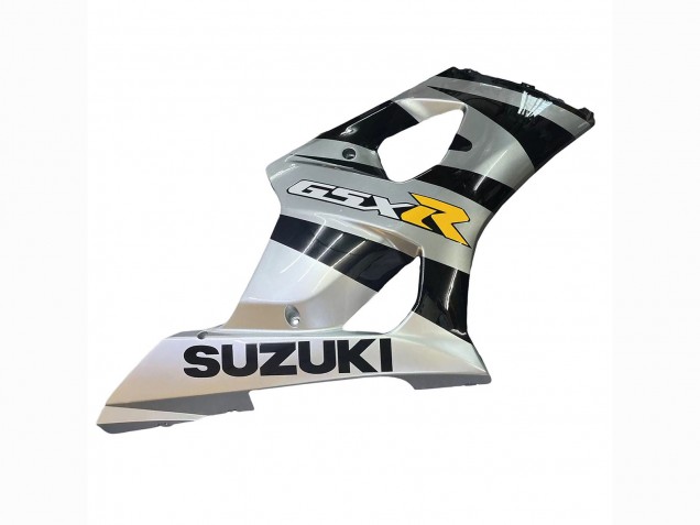 Carénages Moto Suzuki GSXR 1000 2003-2004 - Noir Brillant Argent Gris Jaune
