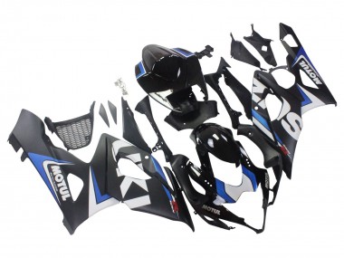 Carénages Moto Suzuki GSXR 1000 2005-2006 - Noir Bleu Blanc Motul