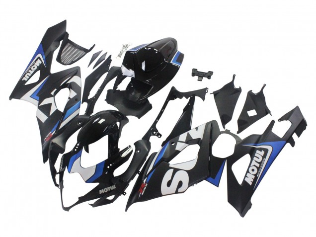 Carénages Moto Suzuki GSXR 1000 2005-2006 - Noir Bleu Blanc Motul