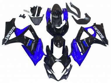 Kits Carénage Moto Suzuki GSXR 1000 2007-2008 - Bleu Noir Brillant