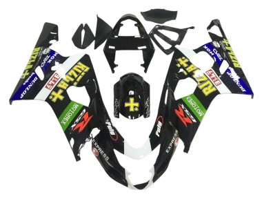 Carénages Moto Suzuki GSXR 600 / GSXR 750 2001-2003 - Noir Brillant Vert Blanc Jaune Rizla