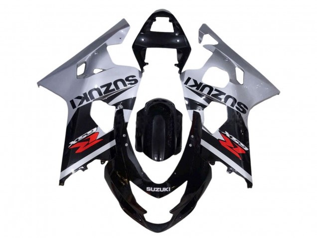 Carénages Moto Suzuki GSXR 600 / GSXR 750 2001-2003 - Argent Noir Brillant Rouge