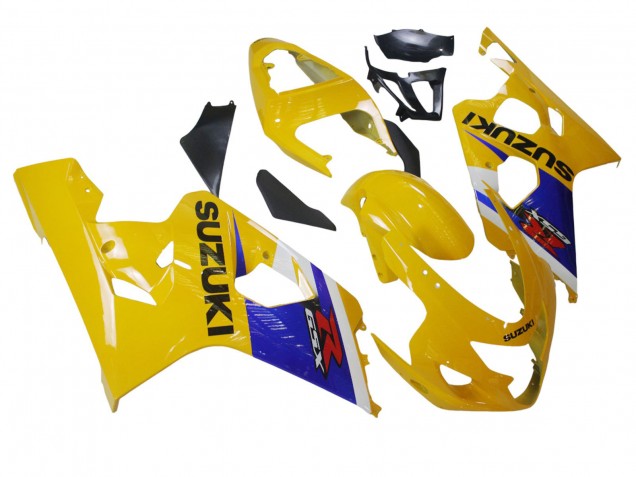Carénage Moto Suzuki GSXR 600 / GSXR 750 2004-2005 - Jaune Blanc Bleu Noir