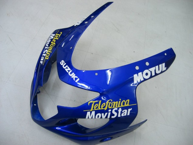 Carénages Moto Suzuki GSXR 600 / GSXR 750 2004-2005 - Bleu Blanc Jaune Vert Telefonica Motul MoviStar