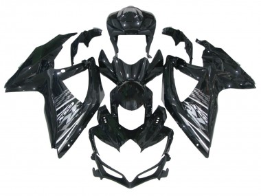 Carénages Moto Suzuki GSXR 600 / GSXR 750 2006-2007 - Noir Brillant Gris Blanc