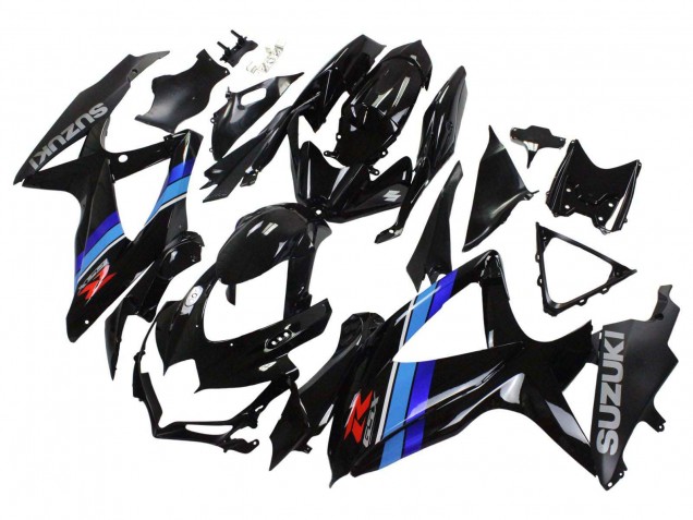 Carénages Moto Suzuki GSXR 600 / GSXR 750 2008-2010 - Noir Brillant Bleu