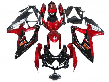 Carénages Moto Suzuki GSXR 600 / GSXR 750 2008-2010 - Rouge Noir Brillant