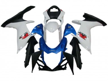 Carénages Moto Suzuki GSXR 600 / GSXR 750 2011-2024 - Blanc Bleu Noir