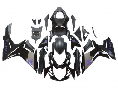 Carénages Moto Suzuki GSXR 600 / GSXR 750 2011-2024 - Noir Mat Gris Violet