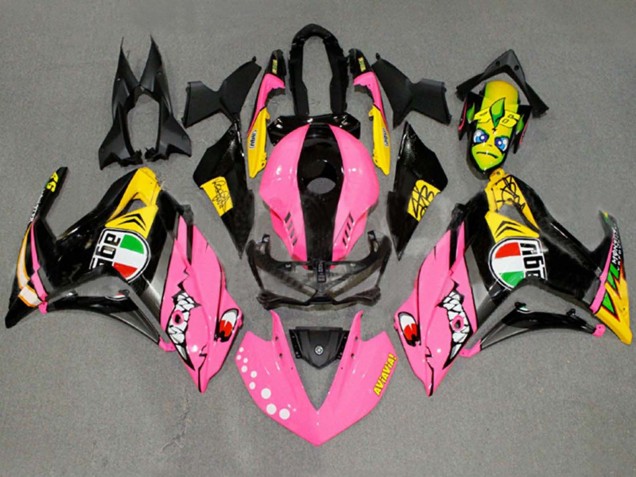 Carénages Moto Yamaha YZF R3/R25 2015-2018 - Rose Jaune Noir Requin 46