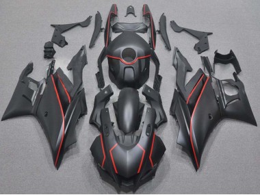 Carénages Moto Yamaha YZF R3/R25 2019-2021 - Noir Mat Rouge