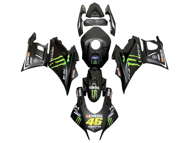 Carénages Moto Yamaha YZF R3/R25 2019-2021 - Noir Vert ENEOS Monstre 46
