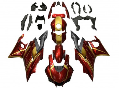 Carénages Moto Yamaha YZF R3/R25 2019-2021 - Rouge Or Noir Mat
