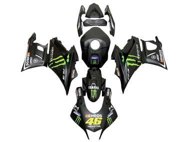 Carénages Moto Yamaha YZF R3/R25 2022-2024 - Noir Vert Monstre ENEOS 46