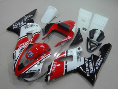 Carénages Moto Yamaha YZF R1 2000-2001 - Rouge Blanc Noir Brillant Petronas Yamalube