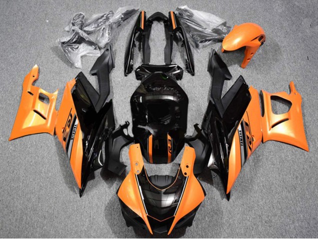 Carénages Moto Yamaha YZF R3/R25 2022-2024 - Orange Noir Brillant