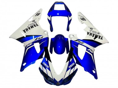 Carénages Moto Yamaha YZF 1000 R1 1998-1999 - Blanc Bleu Noir