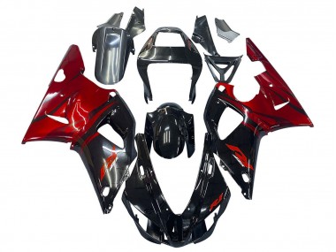 Carénages Moto Yamaha YZF 1000 R1 1998-1999 - Noir Brillant Rouge