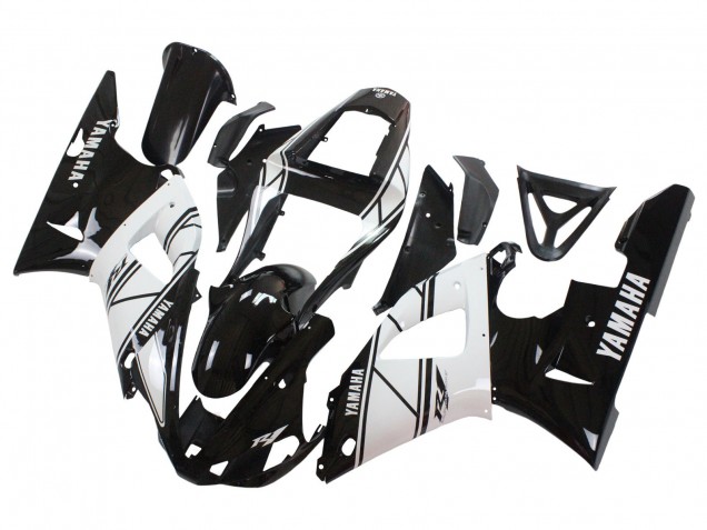 Carénages Moto Yamaha YZF 1000 R1 2000-2001 - Blanc Noir