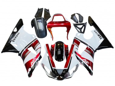 Carénage Moto Yamaha YZF 1000 R1 2000-2001 - Rouge Blanc Noir Brillant