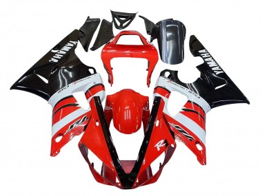Carénages Moto Yamaha YZF 1000 R1 2000-2001 - Rouge Blanc Noir Brillant