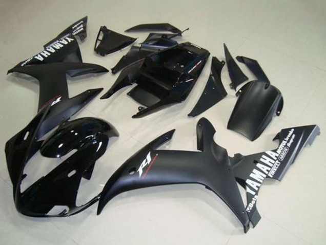 Carénages Moto Yamaha YZF R1 2002-2003 - Noir Brillant Noir Mat Blanc Décalque